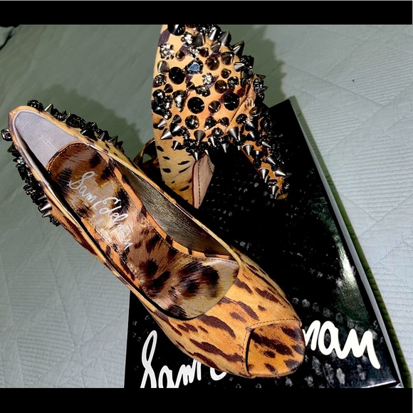 Sam Edelman Leopard Spike Heel - Picture 1 of 3